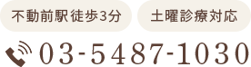 不動前駅徒歩3分・土曜診療対応 tel.03-5487-1030